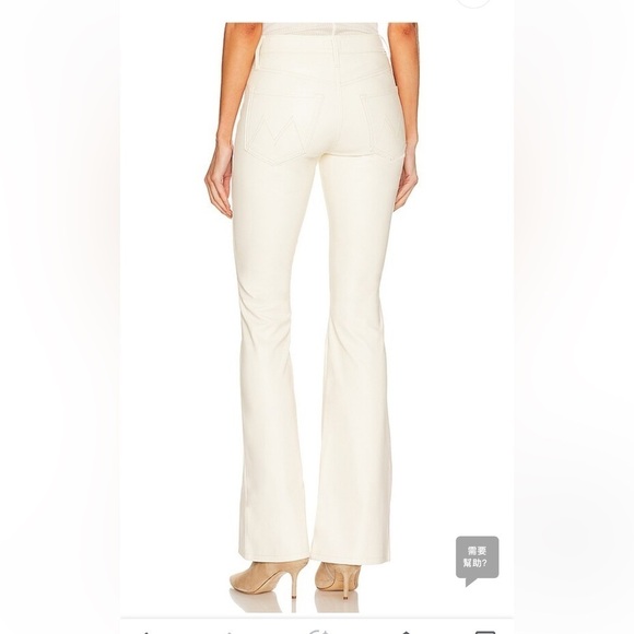 NWT MOTHER The Weekender Heel - Faux Leather in Wax on Wax off, Egret ✨ Sz 26 - Picture 5 of 15